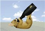 DGD25633 Tiny Tippler Chihuahua Wine Bottle Holder